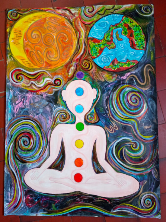 Méditation 120x90 cm Acrylique/huile