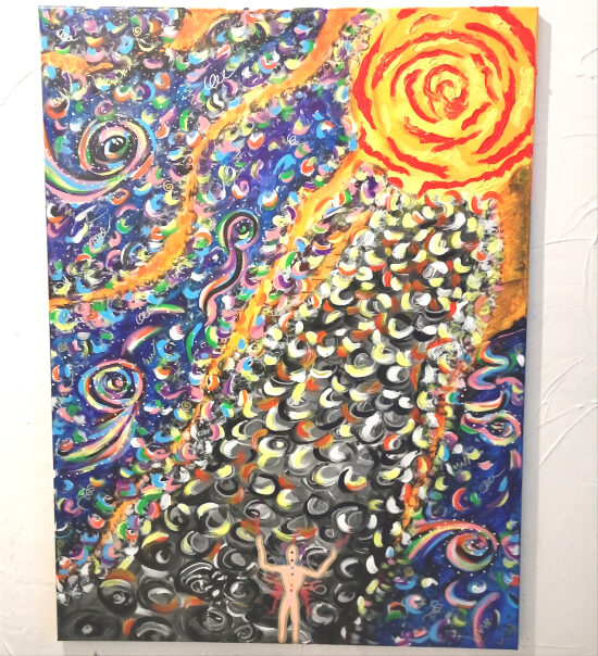 Vers la lumière 60x80 cm Acrylique/huile