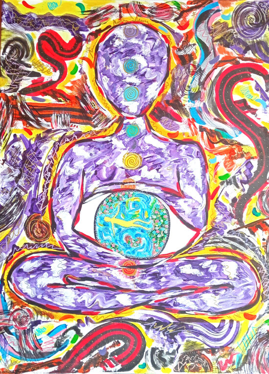 Connexion Cosmique 60x80 cm Acrylique/huile